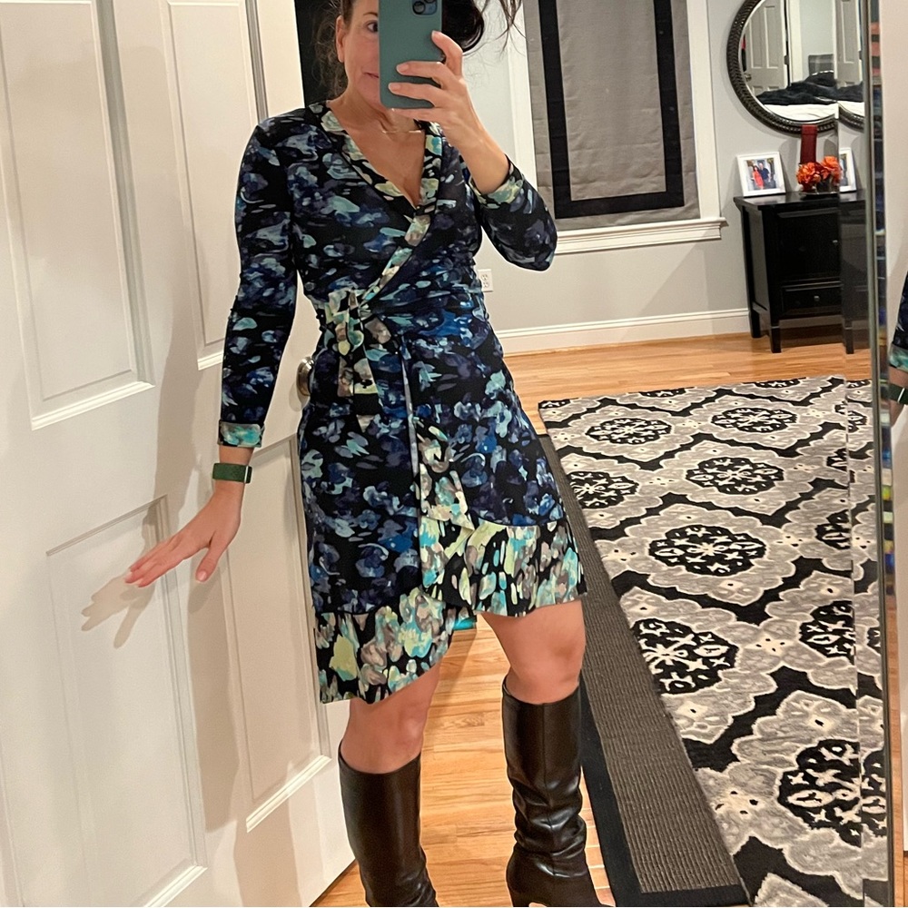 Amazing stretch jersey wrap mini dress